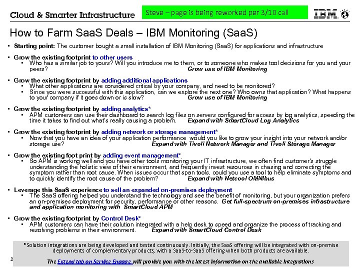 Steve – page is being reworked per 3/10 call How to Farm Saa. S