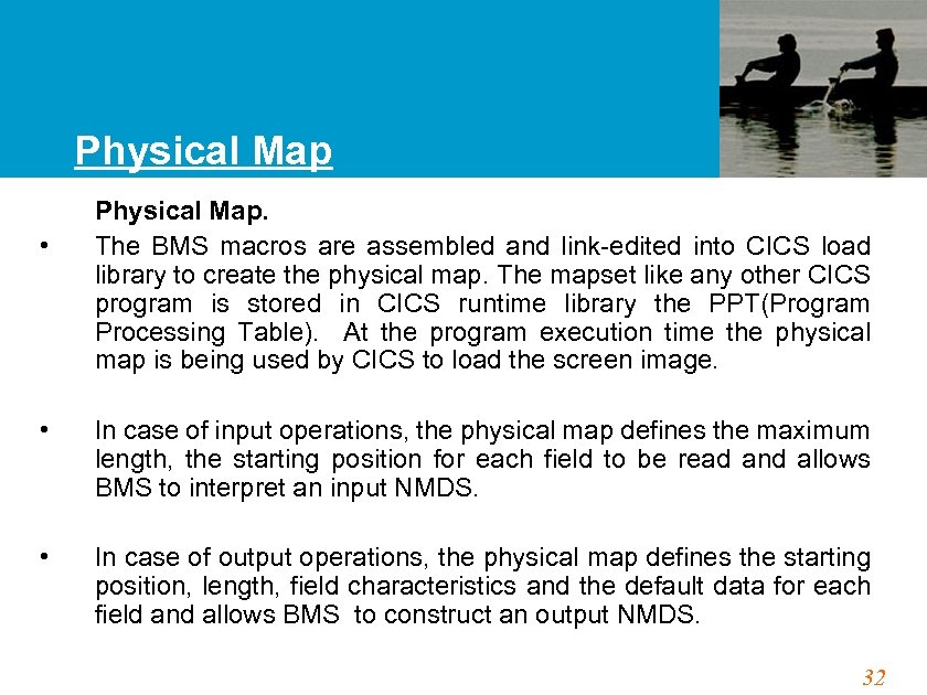 Physical Map • • • Physical Map. The BMS macros are assembled and link-edited