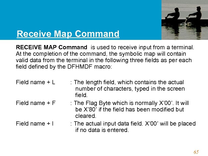 Receive Map Command RECEIVE MAP Command is used to receive input from a terminal.