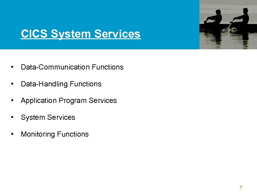 CICS System Services • Data-Communication Functions • Data-Handling Functions • Application Program Services •