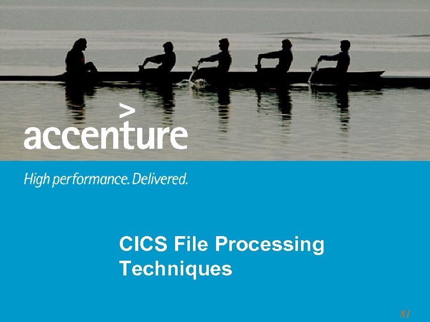 CICS File Processing Techniques 81 