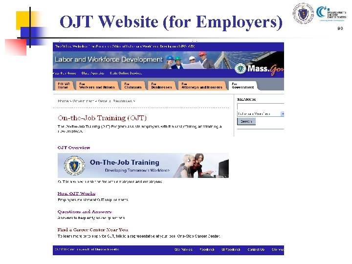 OJT Website (for Employers) 90 