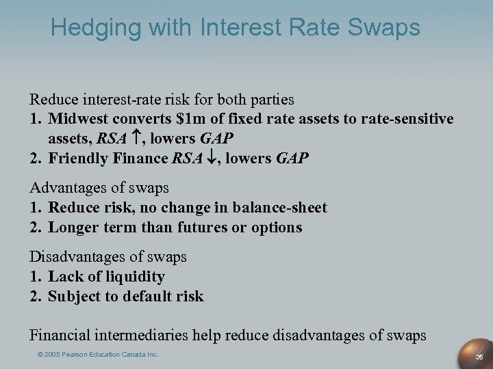 Hedging with Interest Rate Swaps Reduce interest-rate risk for both parties 1. Midwest converts