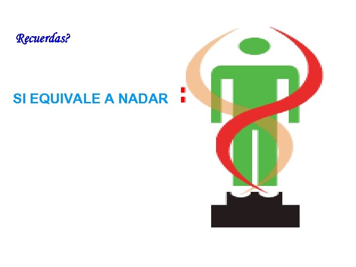 Recuerdas? SI EQUIVALE A NADAR 