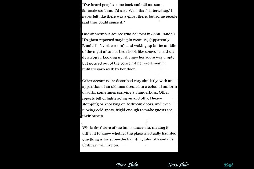 Prev. Slide Next Slide Exit 