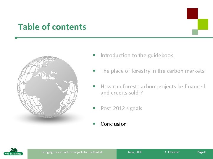 Table of contents § Introduction to the guidebook § The place of forestry in