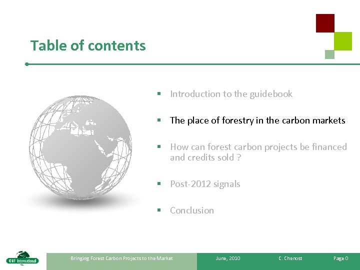 Table of contents § Introduction to the guidebook § The place of forestry in