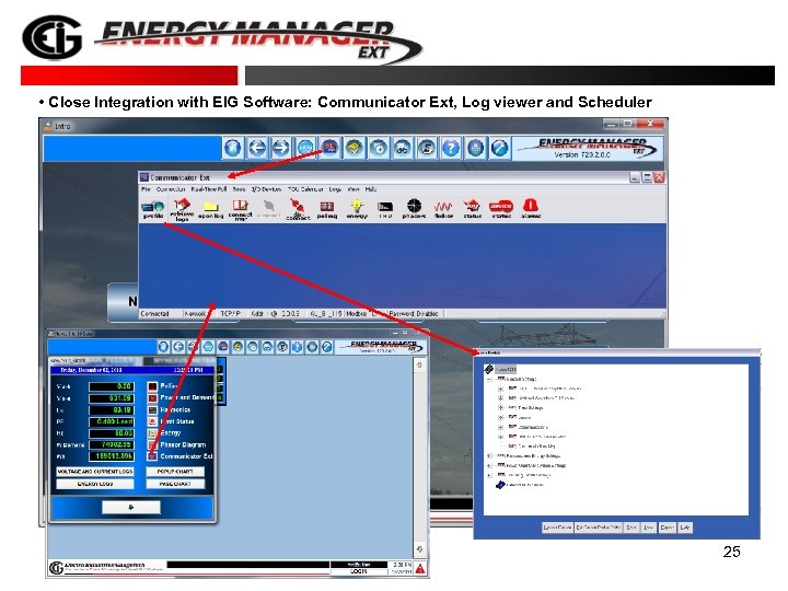  • Close Integration with EIG Software: Communicator Ext, Log viewer and Scheduler 25