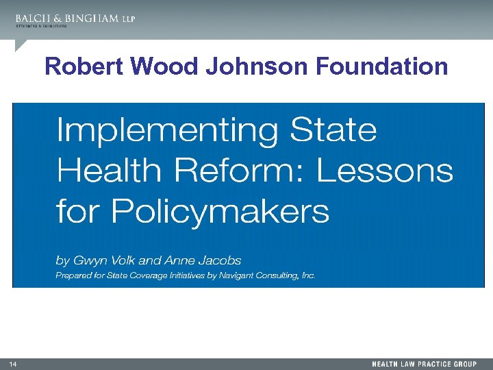 Robert Wood Johnson Foundation 14 