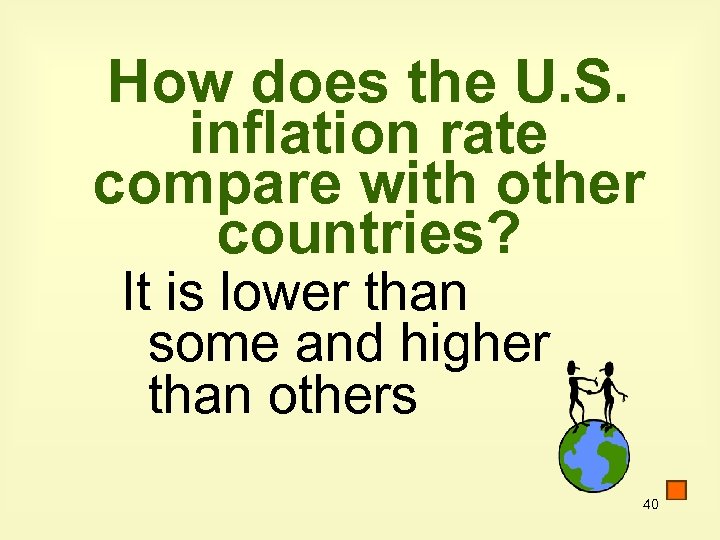 How does the U. S. inflation rate compare with other countries? It is lower