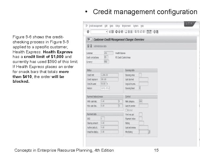  • Credit management configuration Figure 5 -6 shows the creditchecking process in Figure
