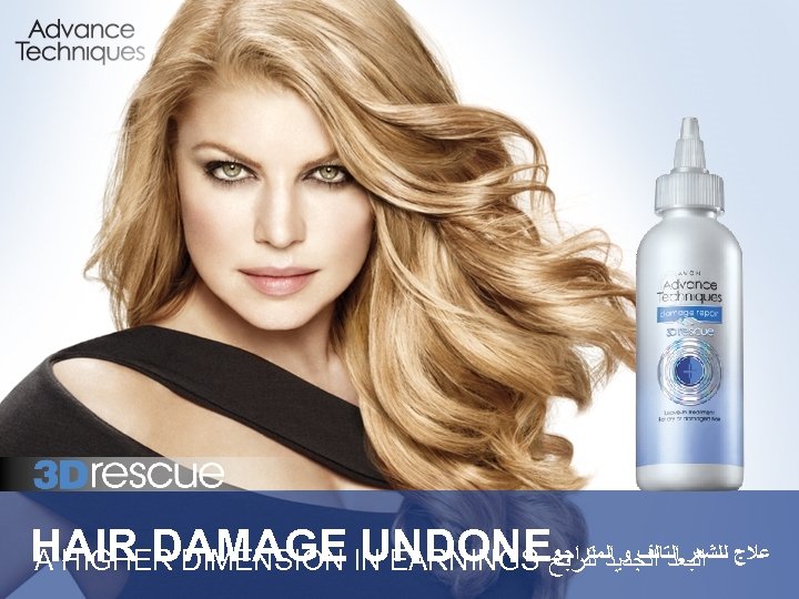 HAIR DAMAGE IN EARNINGS ﻋﻼﺝ ﺍﻟﺒﻌﺪ ﺍﻟﺠﺪﻳﺪ ﻟﻠﺮﺑﺢ A HIGHER DIMENSION UNDONE ﻟﻠﺸﻌﺮ ﺍﻟﺘﺎﻟﻒ