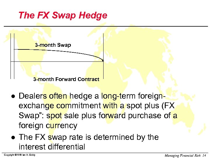 The FX Swap Hedge 3 -month Swap 3 -month Forward Contract l l Dealers
