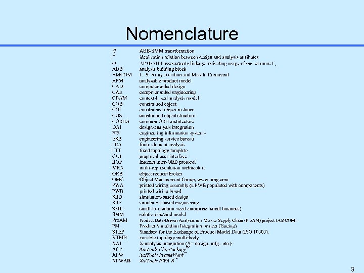 Nomenclature 3 