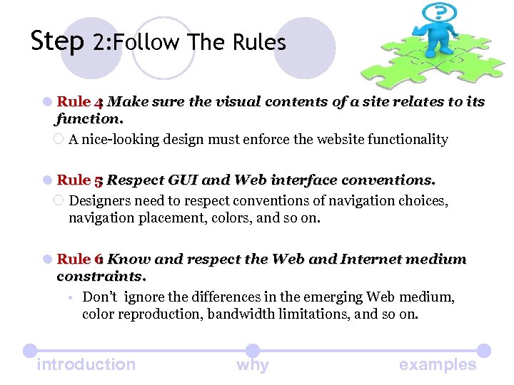 Step 2: Follow The Rules l Rule 4 Make sure the visual contents of