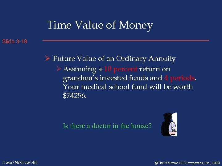 Time Value of Money Slide 3 -18 Ø Future Value of an Ordinary Annuity