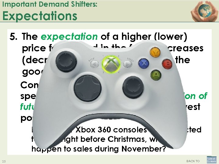 Important Demand Shifters: Expectations 5. The expectation of a higher (lower) price for a