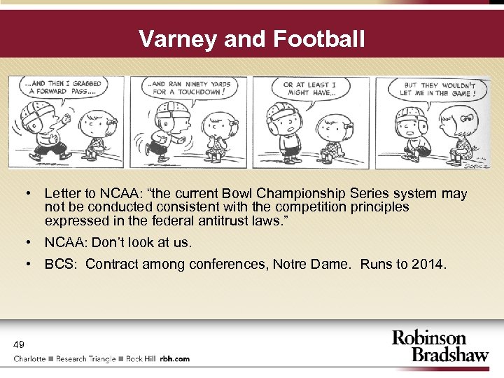 Varney and Football • Letter to NCAA: “the current Bowl Championship Series system may