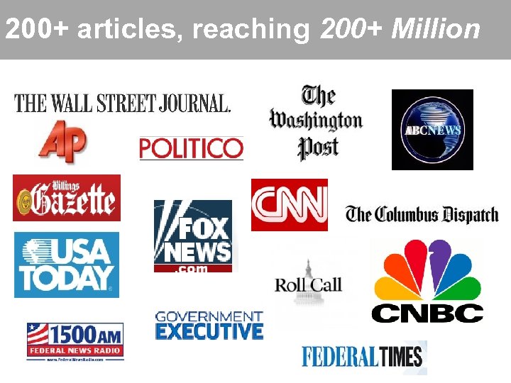 200+ articles, reaching 200+ Million 