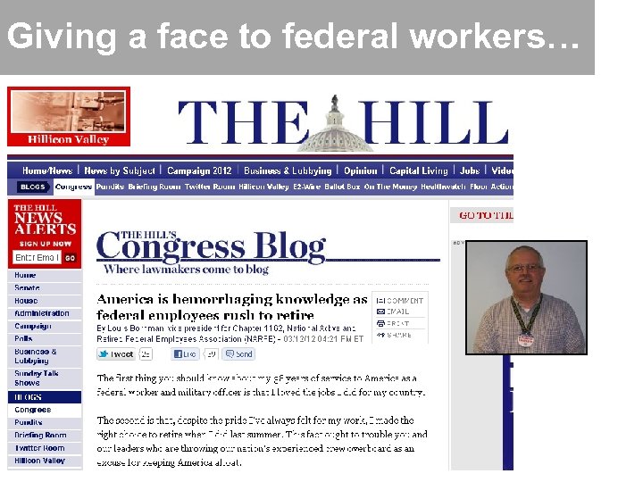 Giving a face to federal workers… 