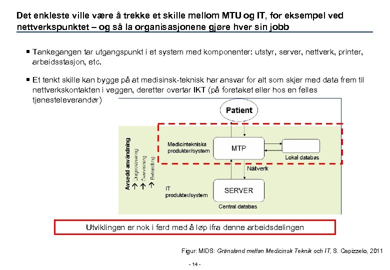 Det enkleste ville være å trekke et skille mellom MTU og IT, for eksempel