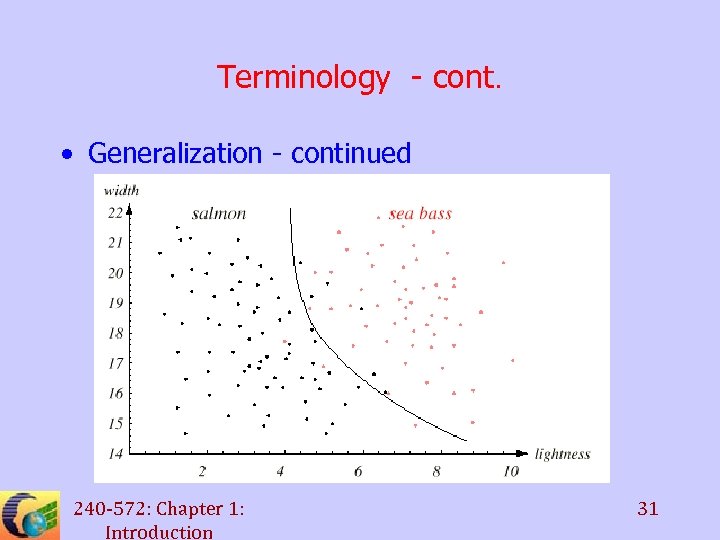 Terminology - cont. • Generalization - continued 240 -572: Chapter 1: Introduction 31 