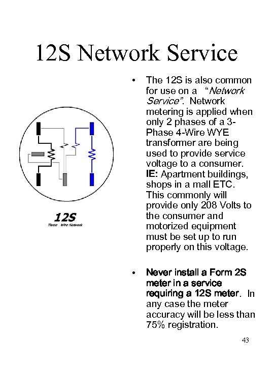 12 S Network Service • The 12 S is also common for use on