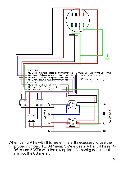 More 45 S When using VT’s with this meter it is still necessary to