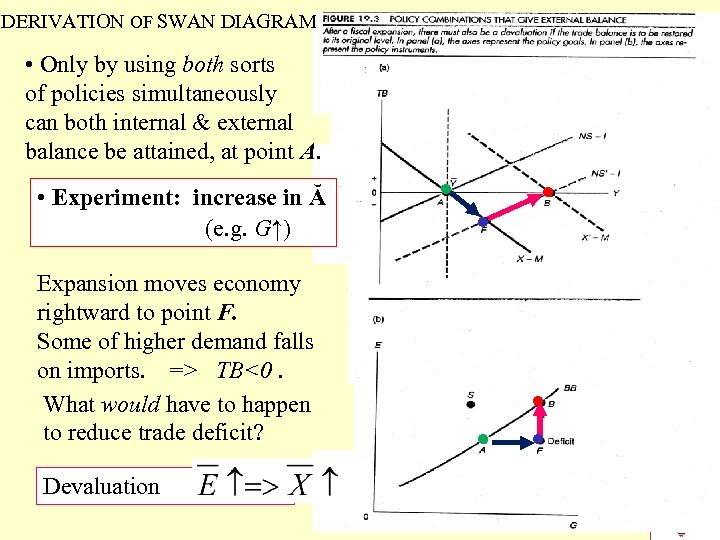 DERIVATION OF SWAN DIAGRAM • Only by using both sorts of policies simultaneously can