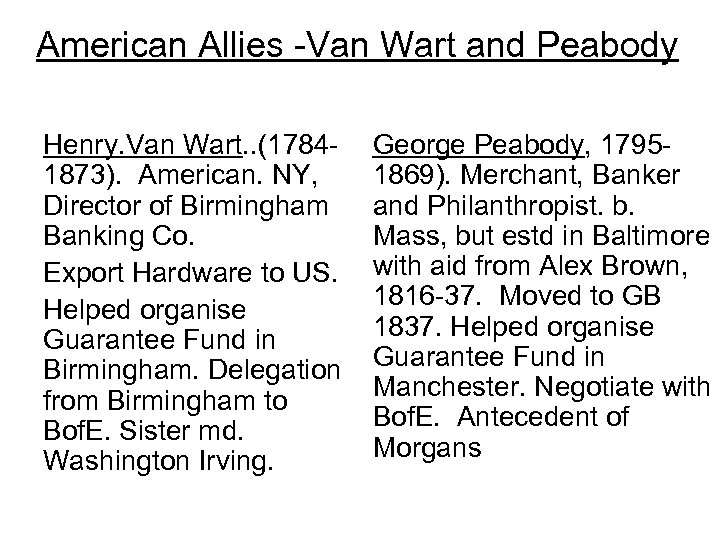 American Allies -Van Wart and Peabody Henry. Van Wart. . (17841873). American. NY, Director