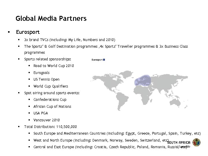 Global Media Partners § Eurosport § 3 x brand TVCs (including: My Life, Numbers
