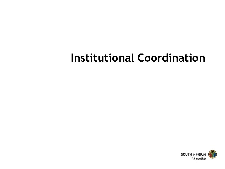 Institutional Coordination 