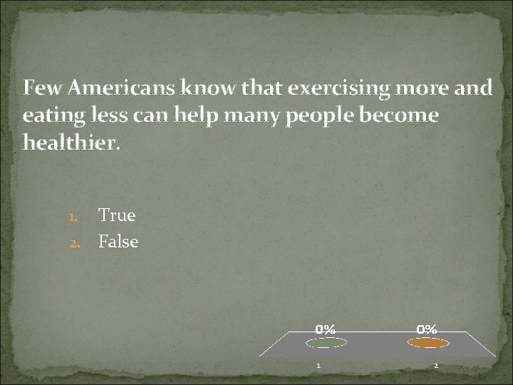 Few Americans know that exercising more and eating less can help many people become