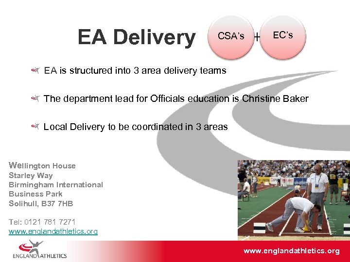 EA Delivery CSA’s EC’s EA is structured into 3 area delivery teams The department