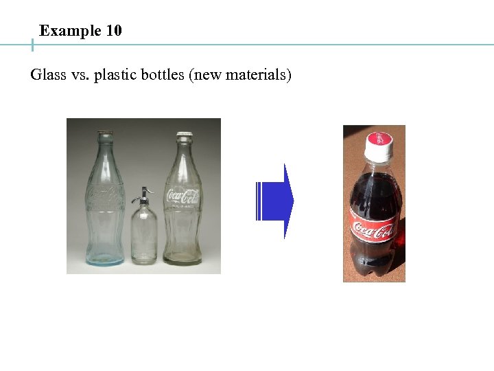 Example 10 Glass vs. plastic bottles (new materials) 