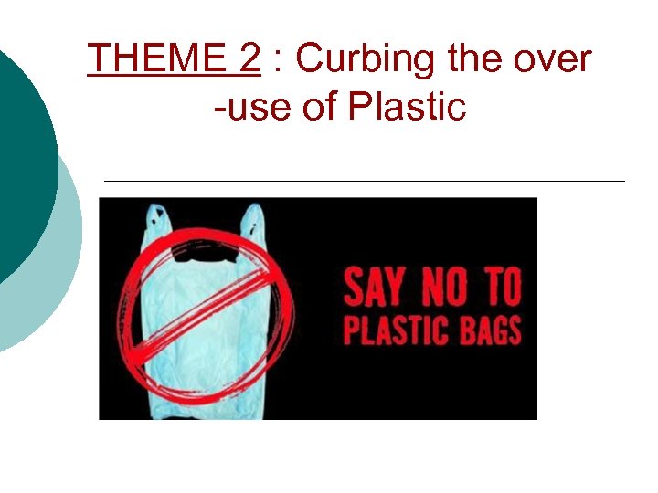 THEME 2 : Curbing the over -use of Plastic 