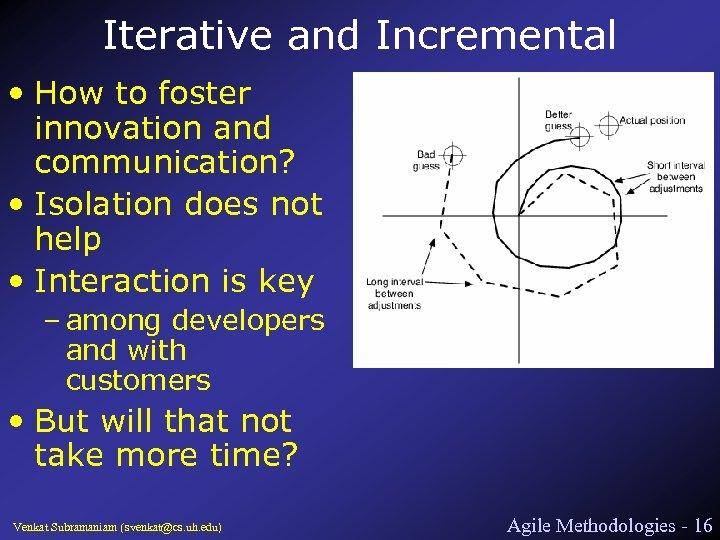 Iterative and Incremental • How to foster innovation and communication? • Isolation does not