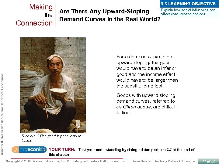 Making the Chapter 9: Consumer Choice and Behavioral Economics Connection 9. 3 LEARNING OBJECTIVE