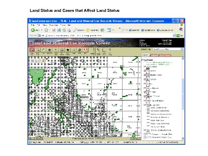 Land Status and Cases that Affect Land Status 