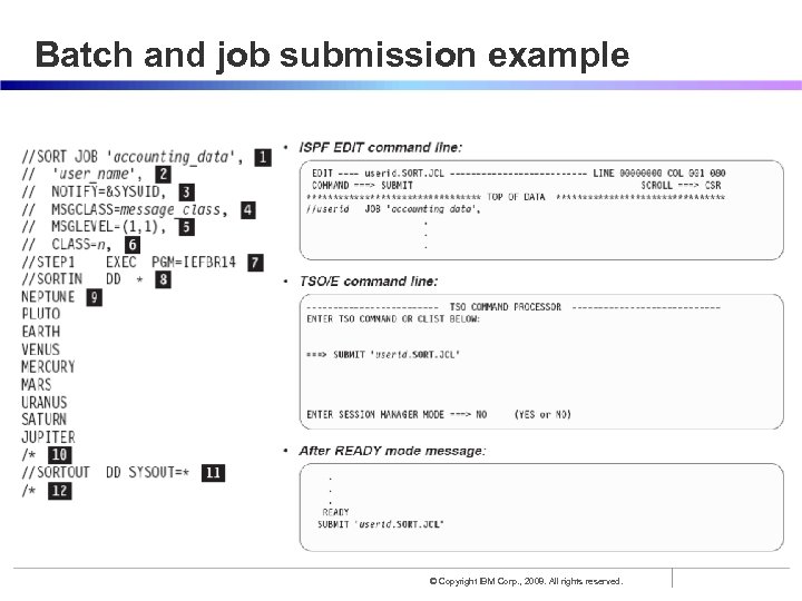 Batch and job submission example © Copyright IBM Corp. , 2008. All rights reserved.