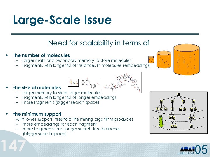 Large-Scale Issue Need for scalability in terms of • the number of molecules •