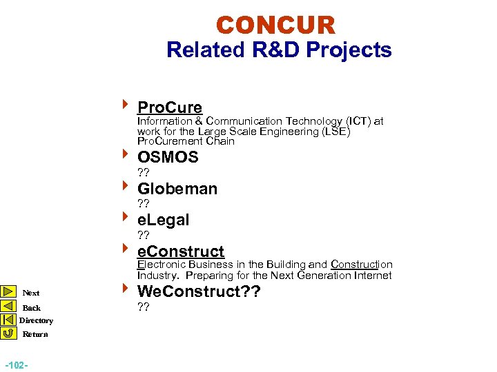 CONCUR Related R&D Projects 4 Pro. Cure Information & Communication Technology (ICT) at work