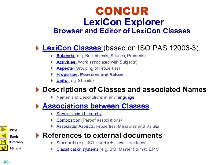 CONCUR Lexi. Con Explorer Browser and Editor of Lexi. Con Classes 4 Lexi. Con