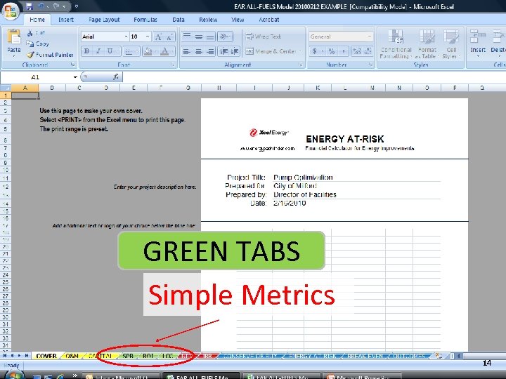 GREEN TABS Simple Metrics 14 