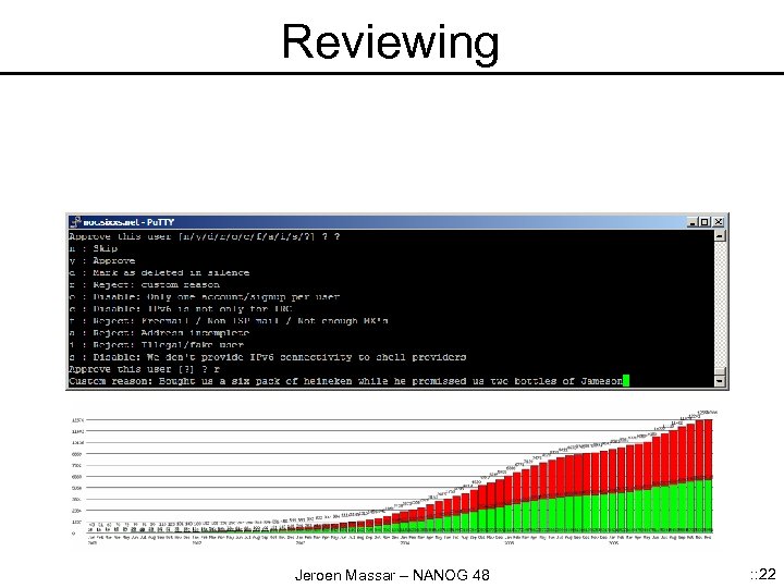 Reviewing Jeroen Massar – NANOG 48 : : 22 