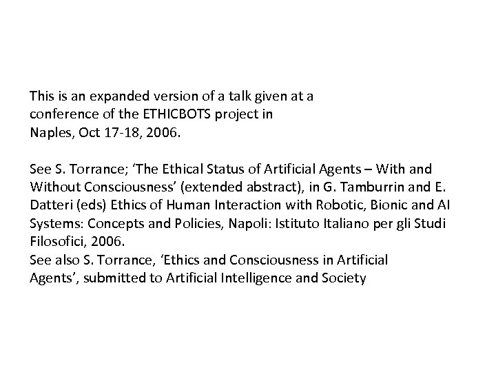 This is an expanded version of a talk given at a conference of the