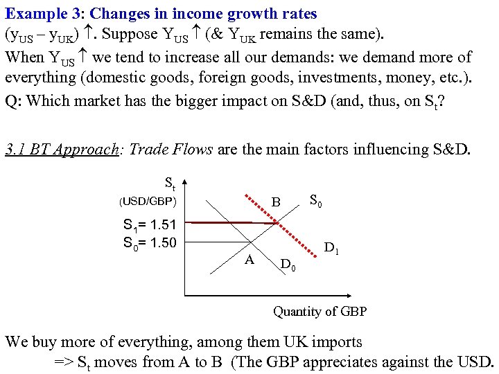 Example 3: Changes in income growth rates (y. US – y. UK) . Suppose