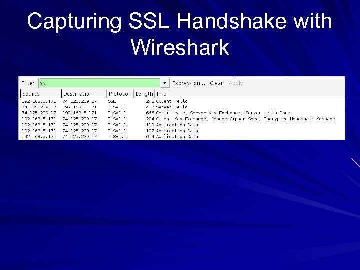 Capturing SSL Handshake with Wireshark 