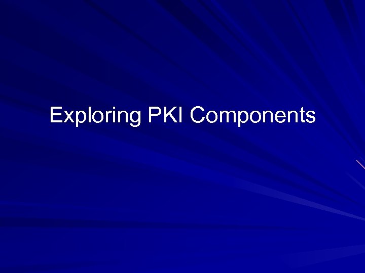 Exploring PKI Components 