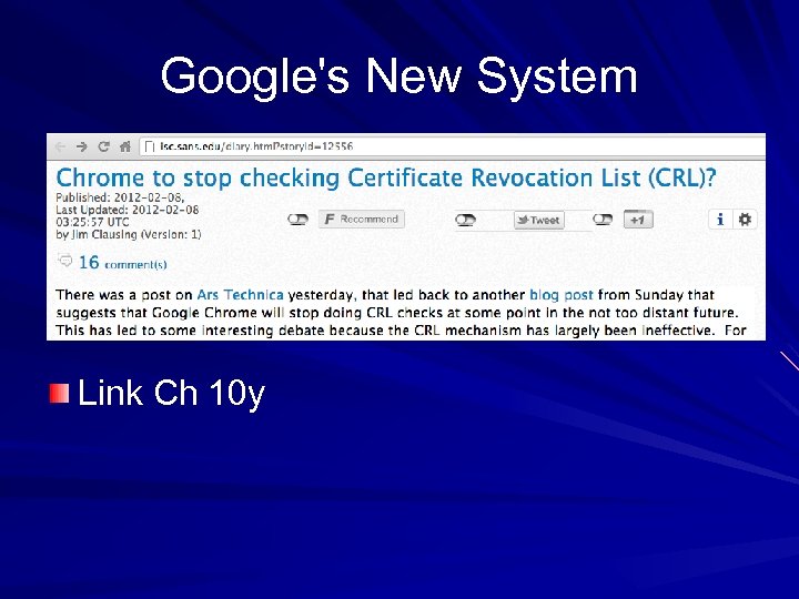 Google's New System Link Ch 10 y 